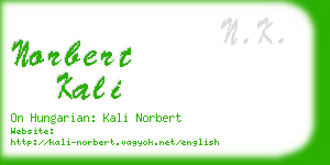 norbert kali business card